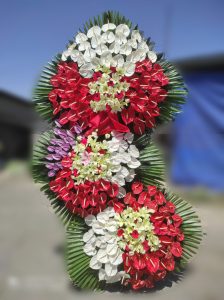 تاج گل سه طبقه فانتزی (کد 155)